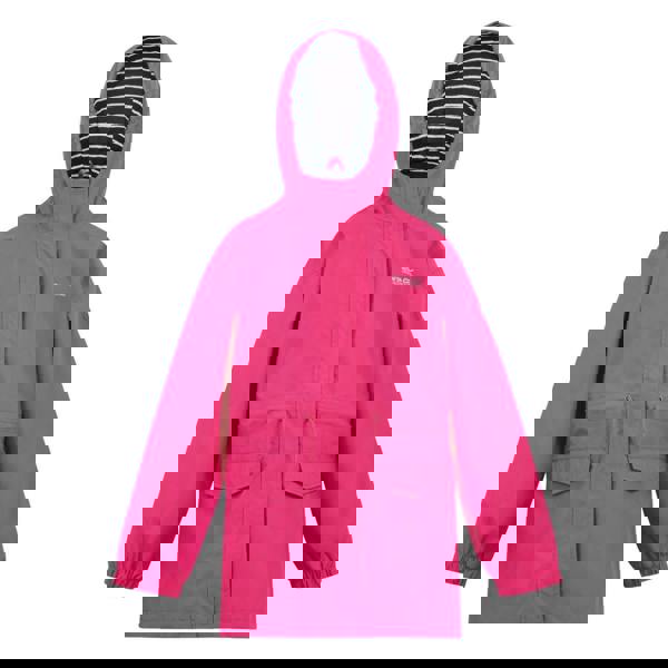 Regatta Childrens/Kids Ballina Stripe Waterproof Jacket - Pop/Navy/White