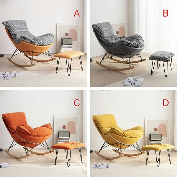 Rit Concept Benitez Rocking Chair With Footstool, More Colors