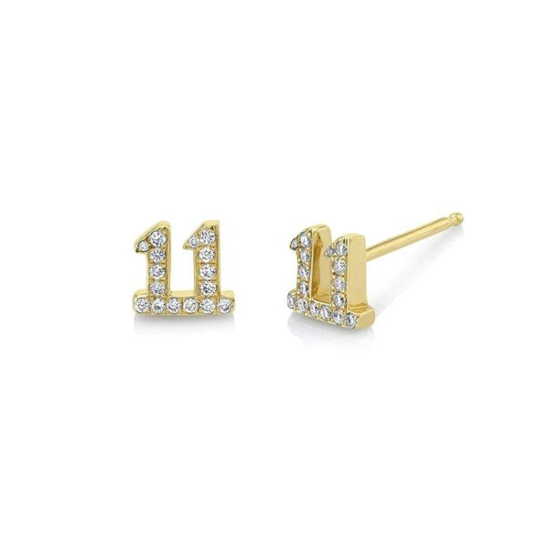 Luna Charles Laila 11:11 Stud Earrings - 18K Gold Plated