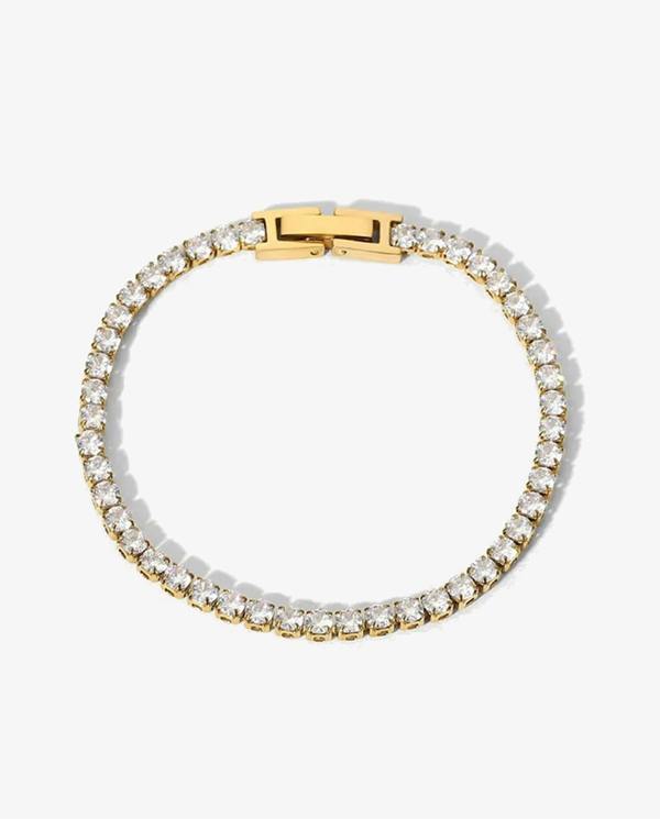 Elk & Bloom 14K Gold Solitaire Tennis Bracelet