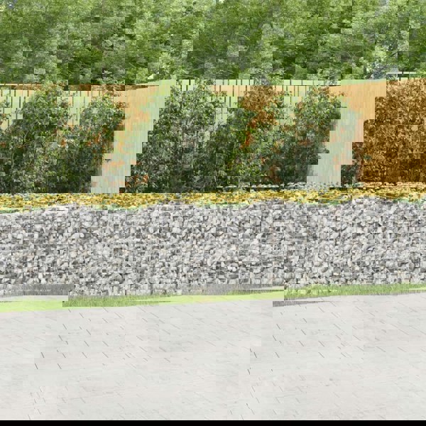 Berkfield Arched Gabion Raised Bed 800x100x100 cm Galvanised Iron