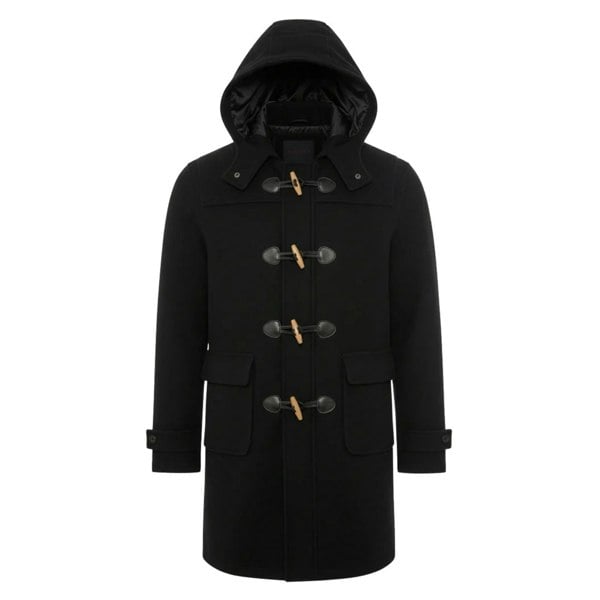 TruClothing Men's Classic Toggle Fastener Hooded Duffle Coat