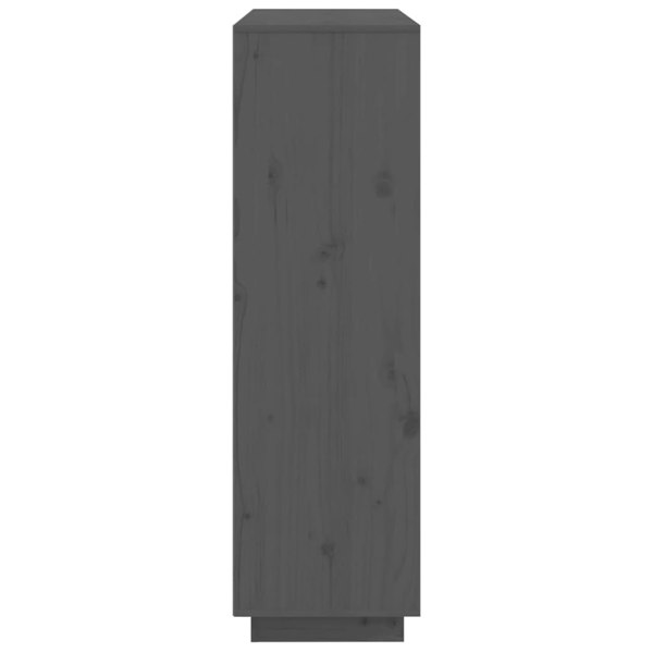 Berkfield Highboard Grey 110.5x35x117 cm Solid Wood Pine