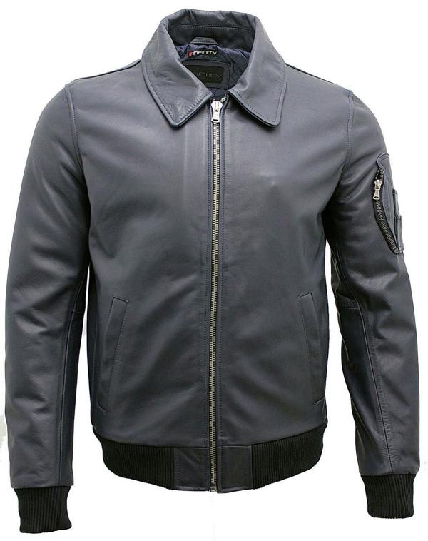 Infinity Leather Mens Cowhide Analine Leather A2 US Airforce Bomber Jacket