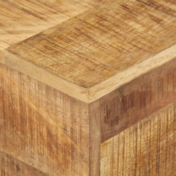 Berkfield Side Table 30x30x33 cm Rough Mango Wood