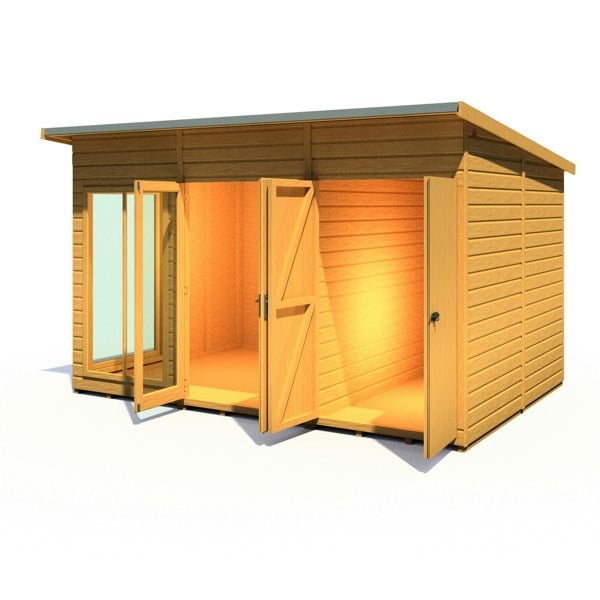 Shire Lela 12x8 Multiroom Summerhouse and Storage Shed - Best Shed