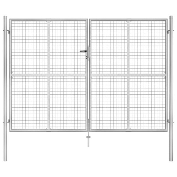 Berkfield Garden Gate Galvanised Steel 306x225 cm Silver