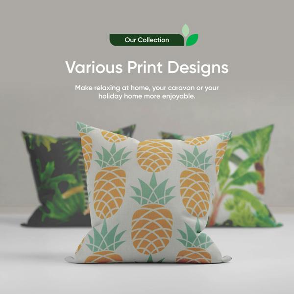 Gardenwize Pair of Outdoor Scatter Cushions – Blue Stripe Design