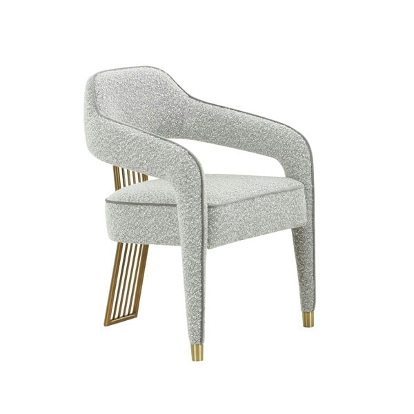 Furniture Edit Corralis Speckled Grey Boucle Dining Chair