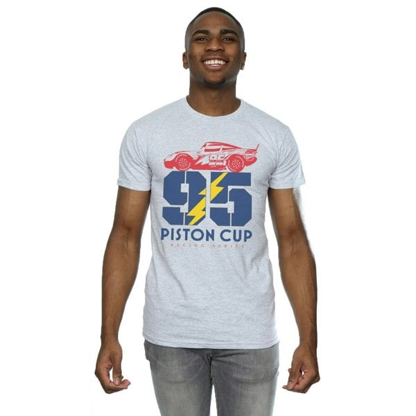 Disney Mens Cars Piston Cup 95 T-Shirt - Sports Grey