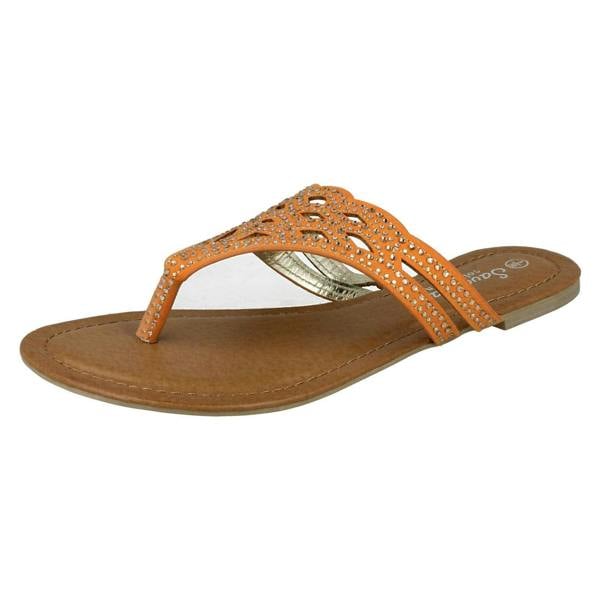 Savannah Ladies Savannah Jewelled Toe Post Sandals