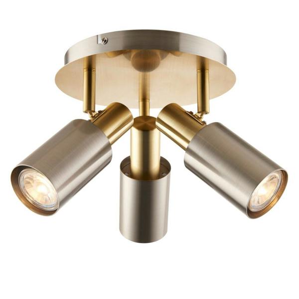 Pagazzi Lighting Hayes Matte Nickel 3-Light Spotlight Plate