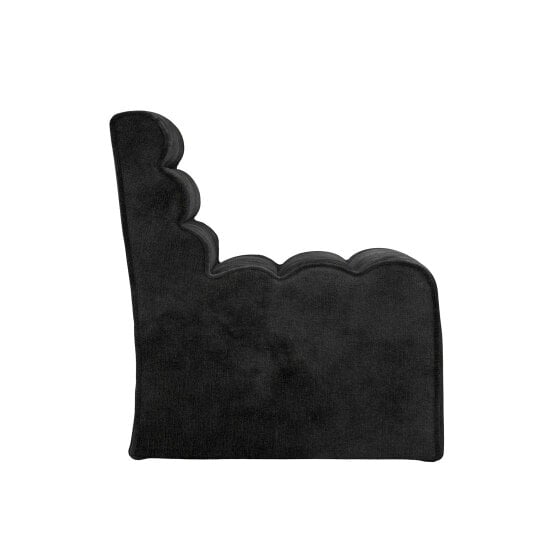 Wyld Haus Midleton Retro Upholstered Black Chenille Ribbed Accent Chair