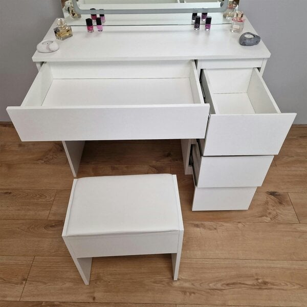 Kosy Koala Dressing Table with Mirror and Stool Makeup Vanity LED Mirror Lights Hollywood Table