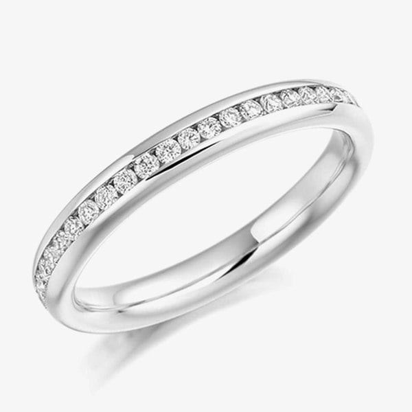 T. H. Baker 18ct White Gold 0.50ct Channel Set Round Brilliant Full Eternity Ring FET889 18W M