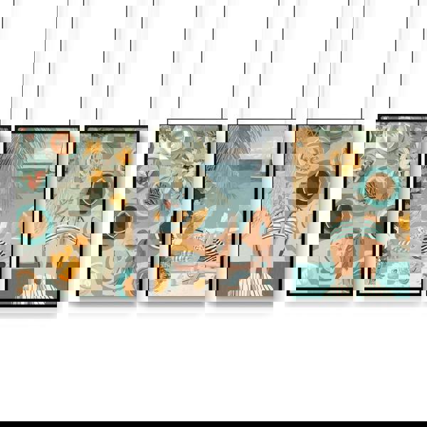 Extra Large Pictures For Living Room | Set of 3 Italian Lifestyle Wall art Prints