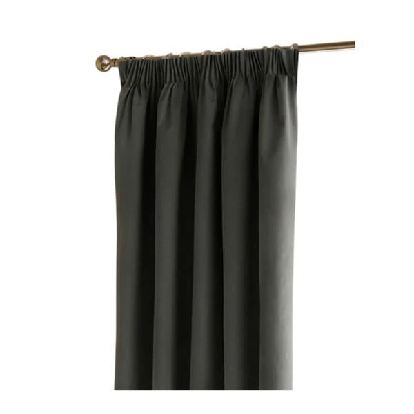 Furn Ultimate Velvet Eyelet Curtains - Charcoal