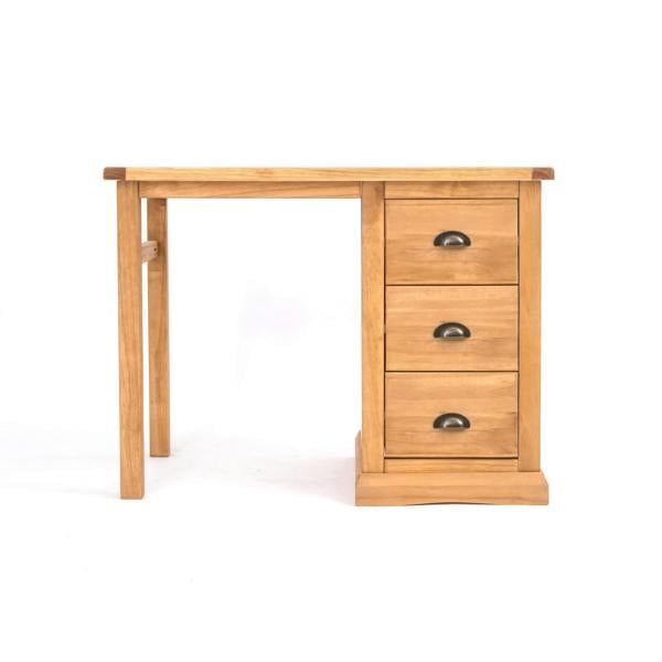 Lucca 3 Drawer Desk - Dressing Table Brass Cup Handle