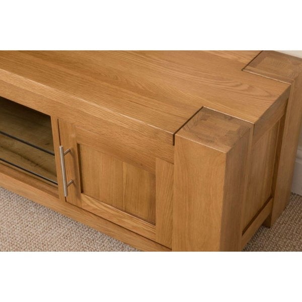 That's Furniture Kuba Solid Oak Widescreen TV Unit with Storage