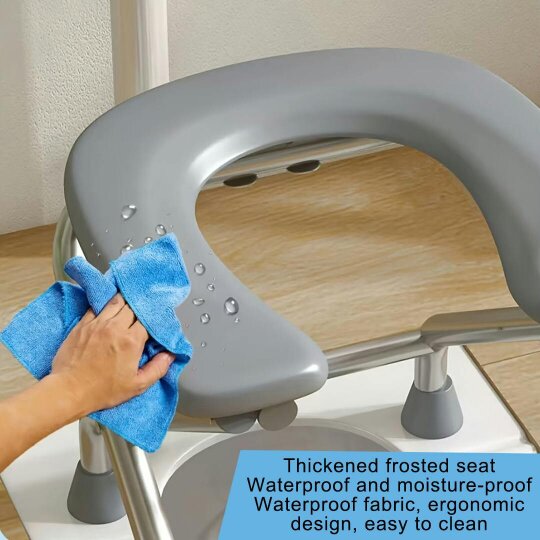 Havendro Lightweight Folding Bedside Commode Toilet Chair Removable Bucket Anti Slip