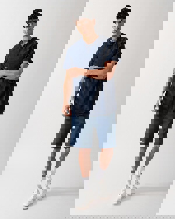 HUGO HUGO LIAM Mens Crew Neck T-Shirt with Logo Tape