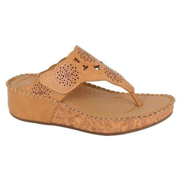 Cipriata Cipriata CORINA Womens Toe-Post Sandals Light Tan