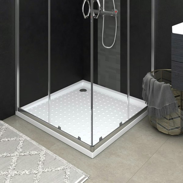 Berkfield Shower Base Tray with Dots White 90x90x4 cm ABS