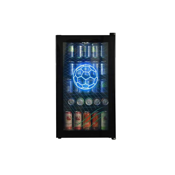 Willow WFBC98B 98L Under Counter Football Edition Beverage Cooler – Black