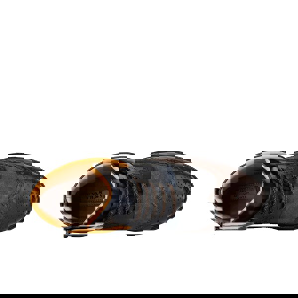 Embassy London Wanderer - Navy & Grey & Burgundy - Men's leather combat style side zipper boot in brown