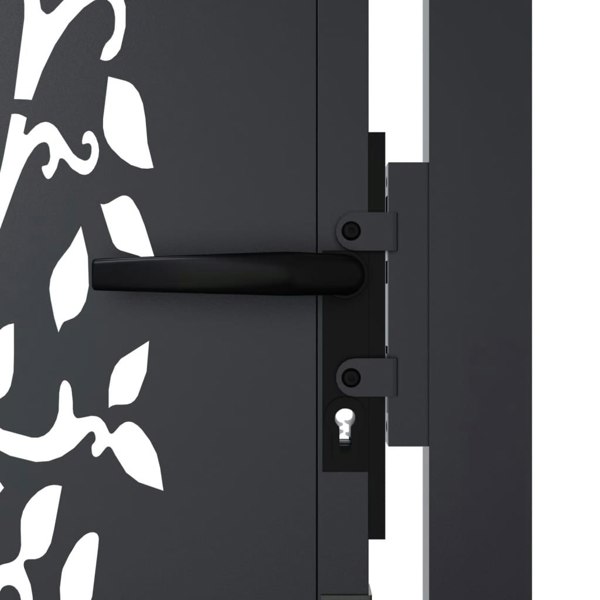 Berkfield Garden Gate Anthracite 105x155 cm Steel Tree Design