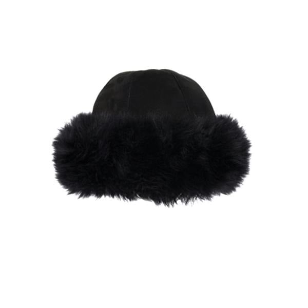 Eastern Counties Leather Womens Moritz Sheepskin Panel Hat - Black