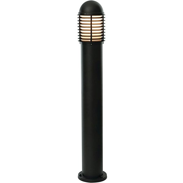 Outdoor IP44 Bollard Light Matt Black 1000mm Lamp Post Garden Driveway Patio Loops