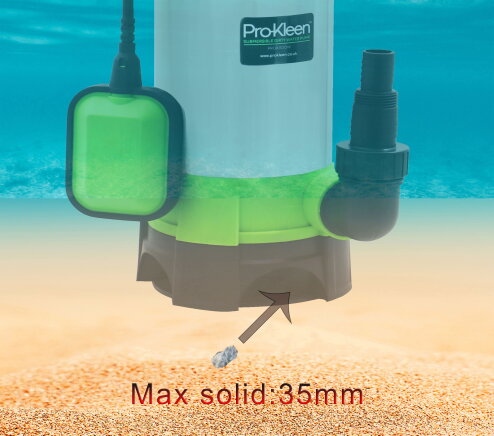 Mylek Pro-Kleen Submersible Water Pump Electric 1100W Stainless Steel with 5m Heavy Duty Hose