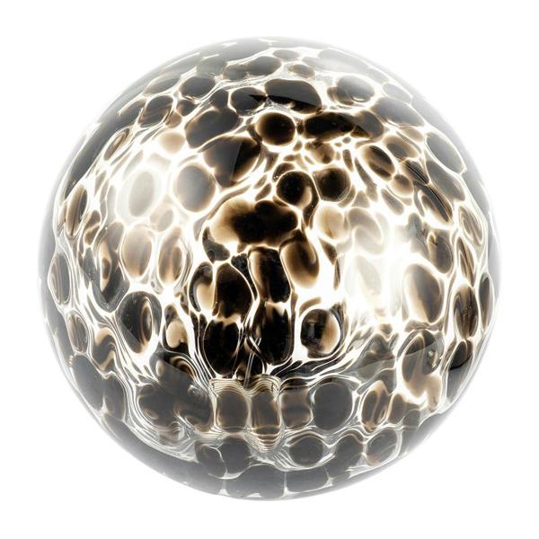 Stylish Pair of Round Black Snowflake Glass Shades for G9 Lamp Holders Image 3