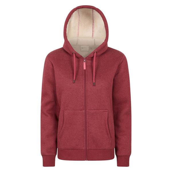 Mountain Warehouse Womens/Ladies Dalton Sherpa Lined Full Zip Hoodie - Rust - 