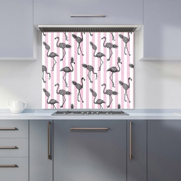 Warren Reed - Designer Pineapple Flamingo Kitchen Splashback