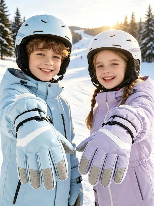 Anniou Children Thermal Insulated Ski Gloves