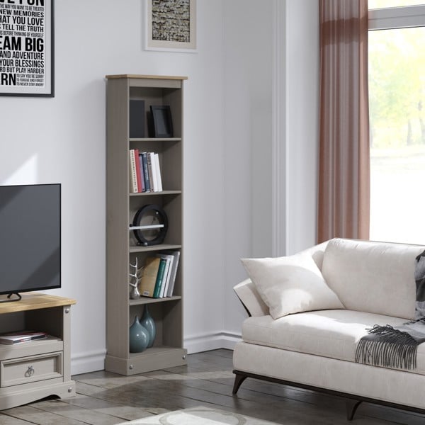 Core Products Corona Tall Narrow 5-Shelf Bookcase