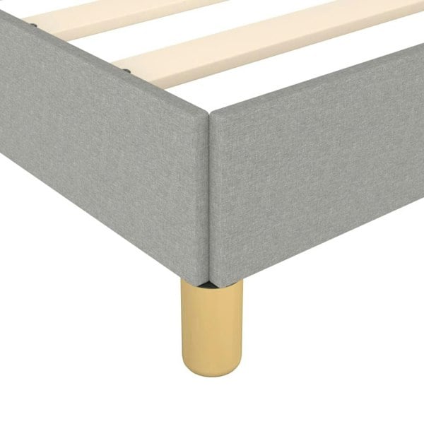 Berkfield Bed Frame Light Grey 180x200 cm 6FT Super King Fabric