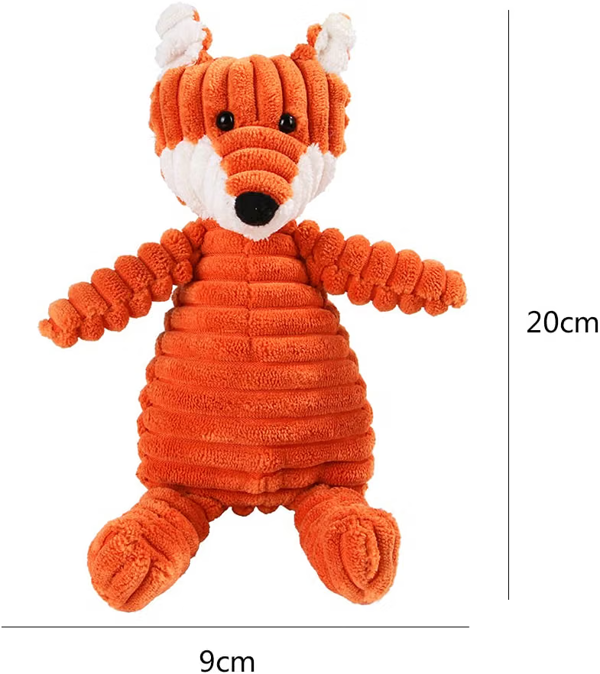 Nice Design Corduroy Dog & Puppy Animal Plush Squeaky Chew Toys