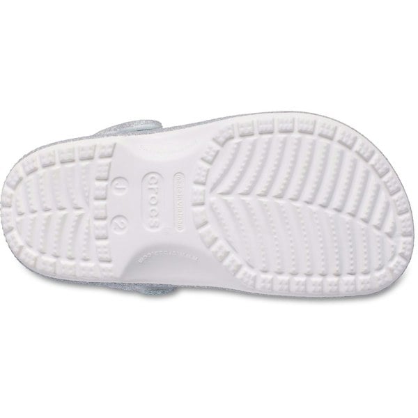 Crocs Classic Glitter Clog Thermoplastic White Loafers