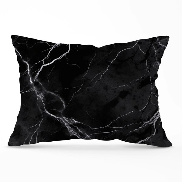 Warren Reed Black Marble Pattern Cushions