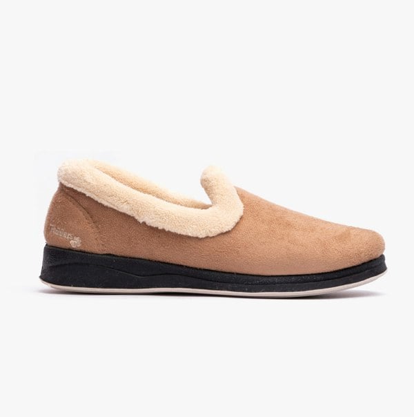 Padders REPOSE Womens (EE Fit) Full Slippers Camel