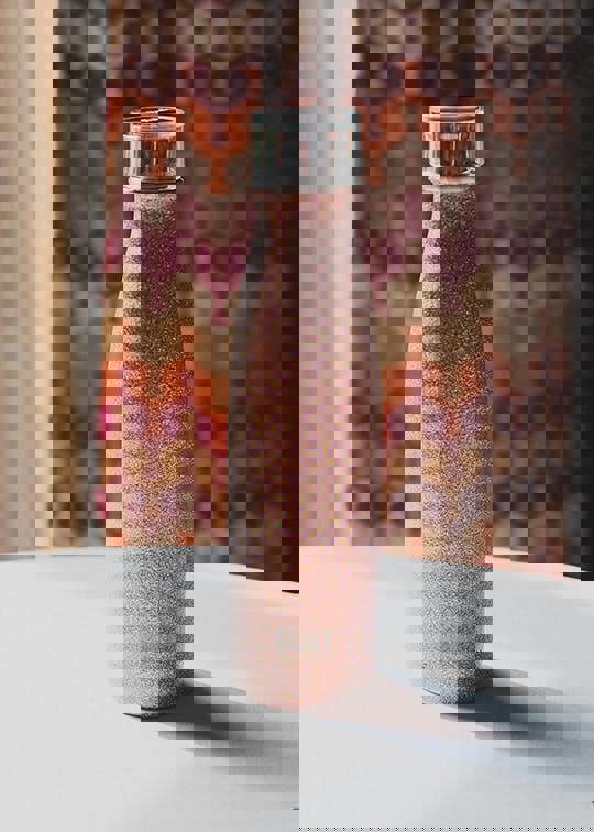 Built New York BUILT 500ml Double Walled Stainless Steel Water Bottle Rose Gold Glitter