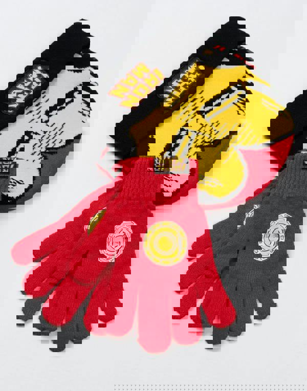 Marvel Boys Red Ironman Beanie and Gloves Set (One Size)