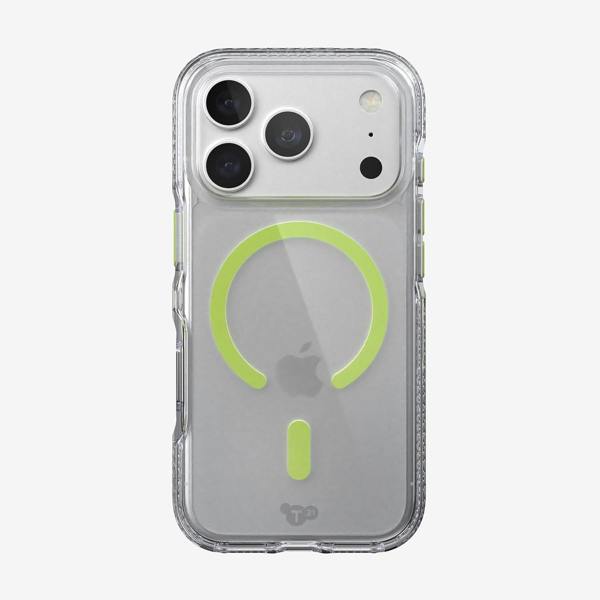 Tech21 Evo Crystal Case with MagSafe for iPhone 17/18 Pro 6.3" Clear Neo Green - T21- 11646
