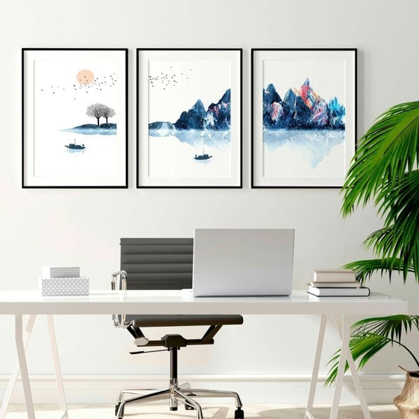 Artwork for an office | set of 3 wall art prints