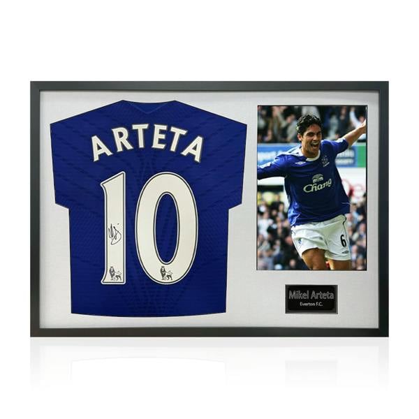 Mikel Arteta Signed Everton Shirt Classic Frame