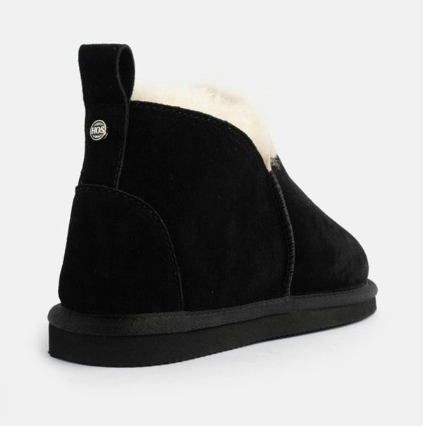 HOS Sheepskin TIA Womens Boot Slippers Black