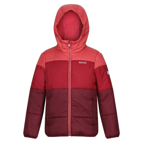 Regatta Childrens/Kids Lofthouse VII Terrain Print Padded Jacket - Mineral Red/Rumba Red